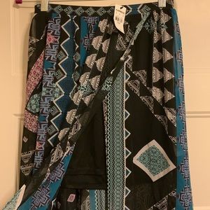 Dreamy geometric print boho chiffon skirt